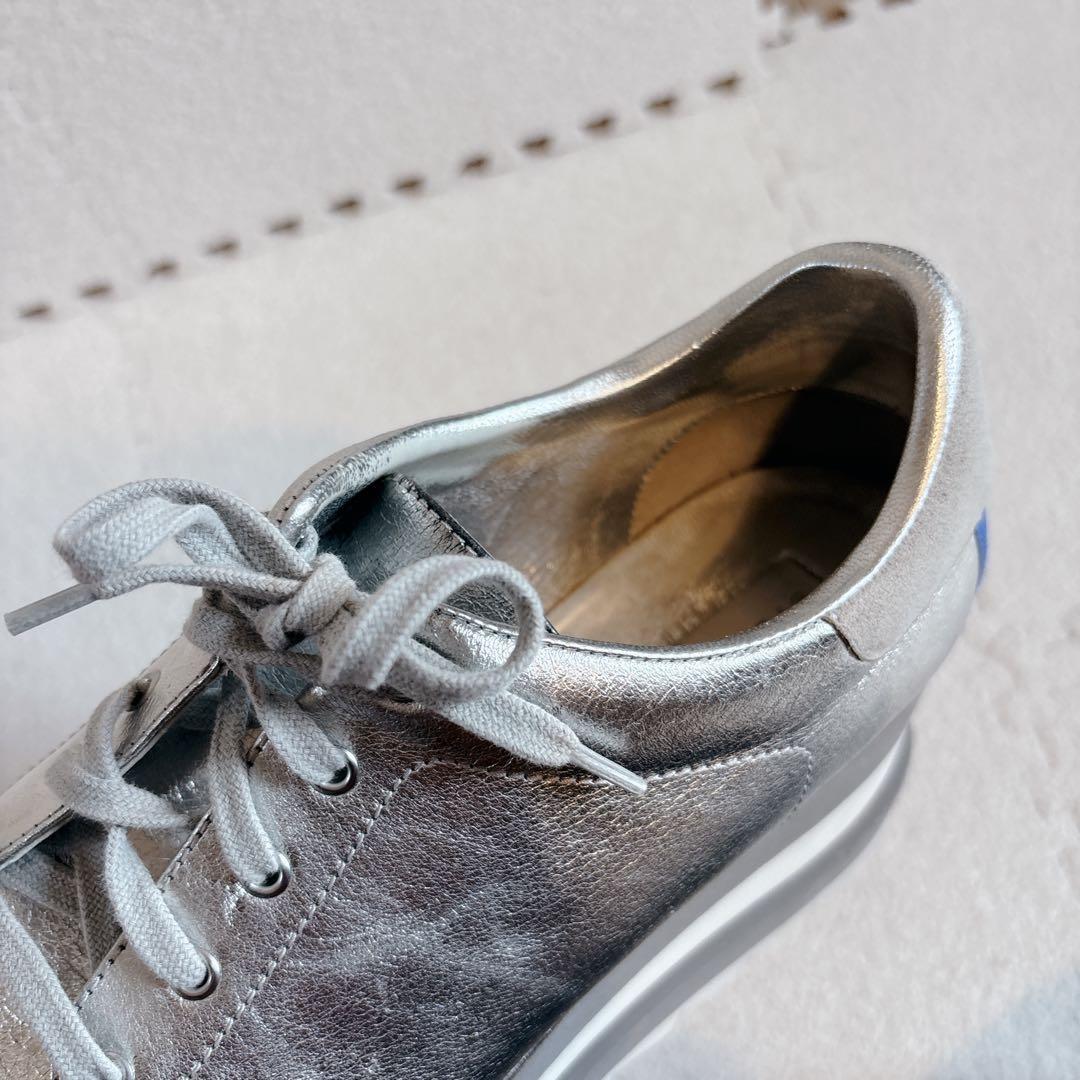 ステラマッカートニー 厚底 スニークエリス ロゴエンボス スクエアトゥ