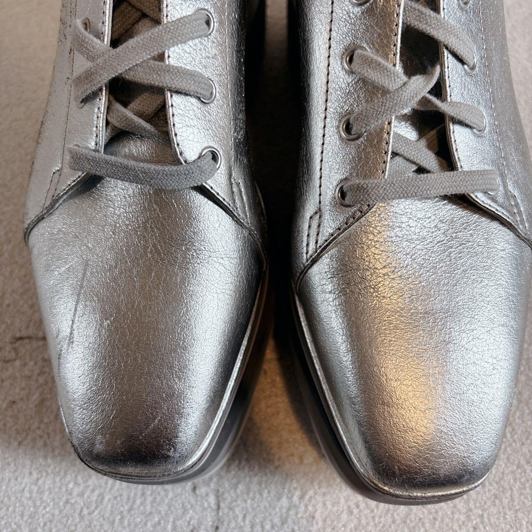 ステラマッカートニー 厚底 スニークエリス ロゴエンボス スクエアトゥ