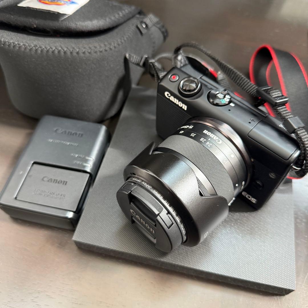 【美品 最安値】Canon EOS M100 ミラーレス一眼 本体 セット EOS キヤノン ミラーレス一眼 CANON M100 レンズキット ホワイト 中古