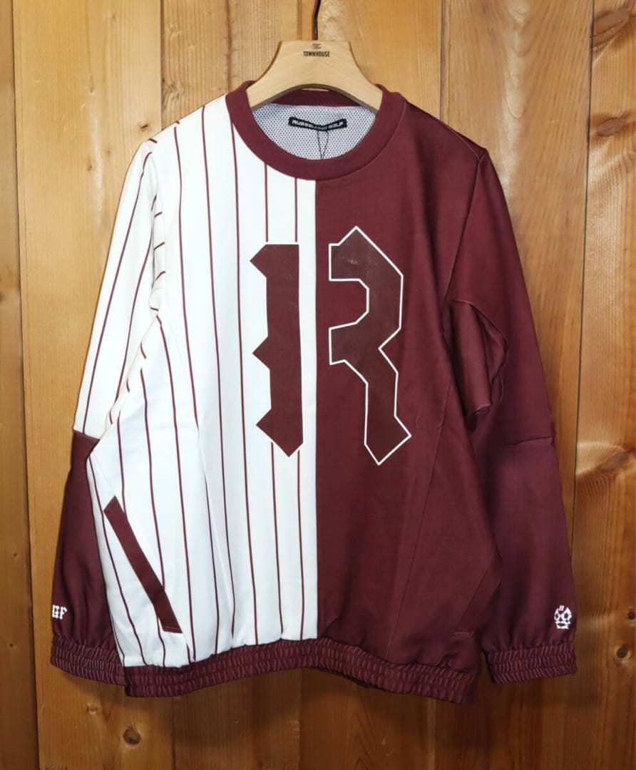 ラッセルノ ゴルフ バイカラー クルーネック プルオーバー