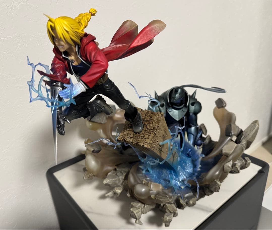 鋼の錬金術師 エドワード　アルフォンス　エルリック フィギュアスタチュー 鋼の錬金術師」よりエド＆アルの全高約405mmポリストーン製スタチュー