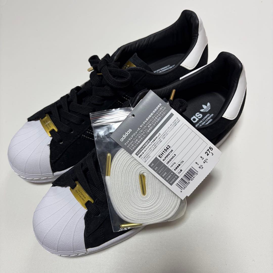 adidas SUPERSTAR ブラック スエード　27.5cm 未使用