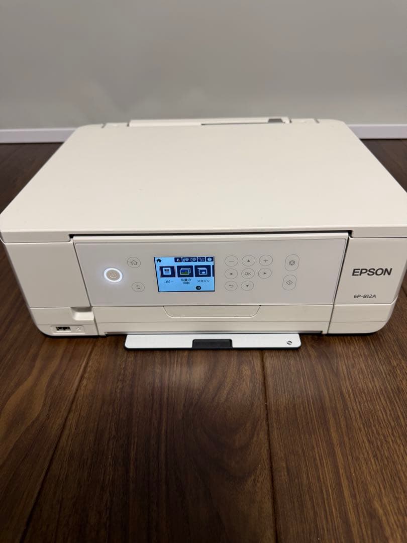 EPSON EP-812A プリンター本体と純正インクセット A4カラーインクジェット複合機 Colorio（カラリオ） ホワイト EP-812A