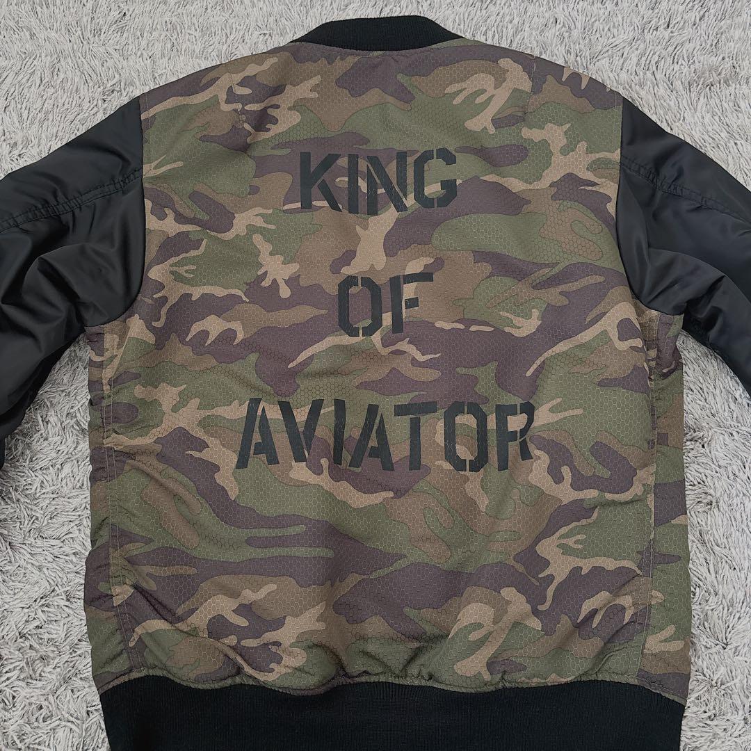 AVIREX(35周年 カモフラ リバーシブル MA-1フライトジャケットL