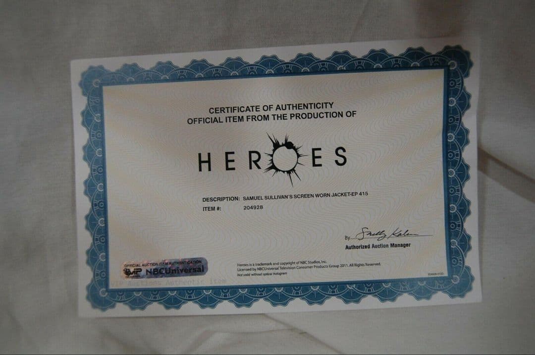 HEROES サミュエル・サリヴァン　着用衣装