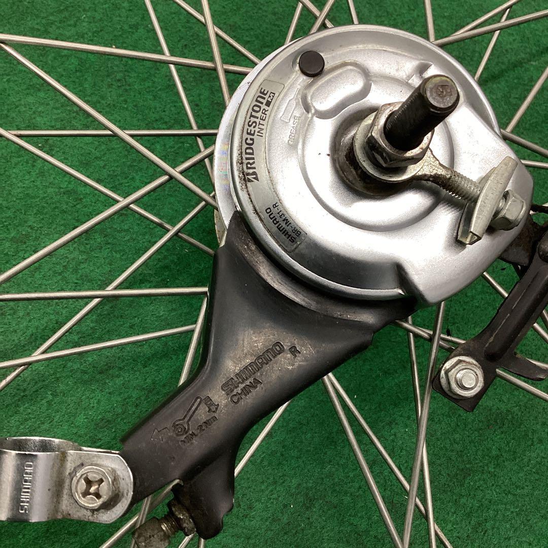 ステンレスリム&スポーク　後輪　27x1-3/8 タイヤ付　内装3段　ベルト仕様