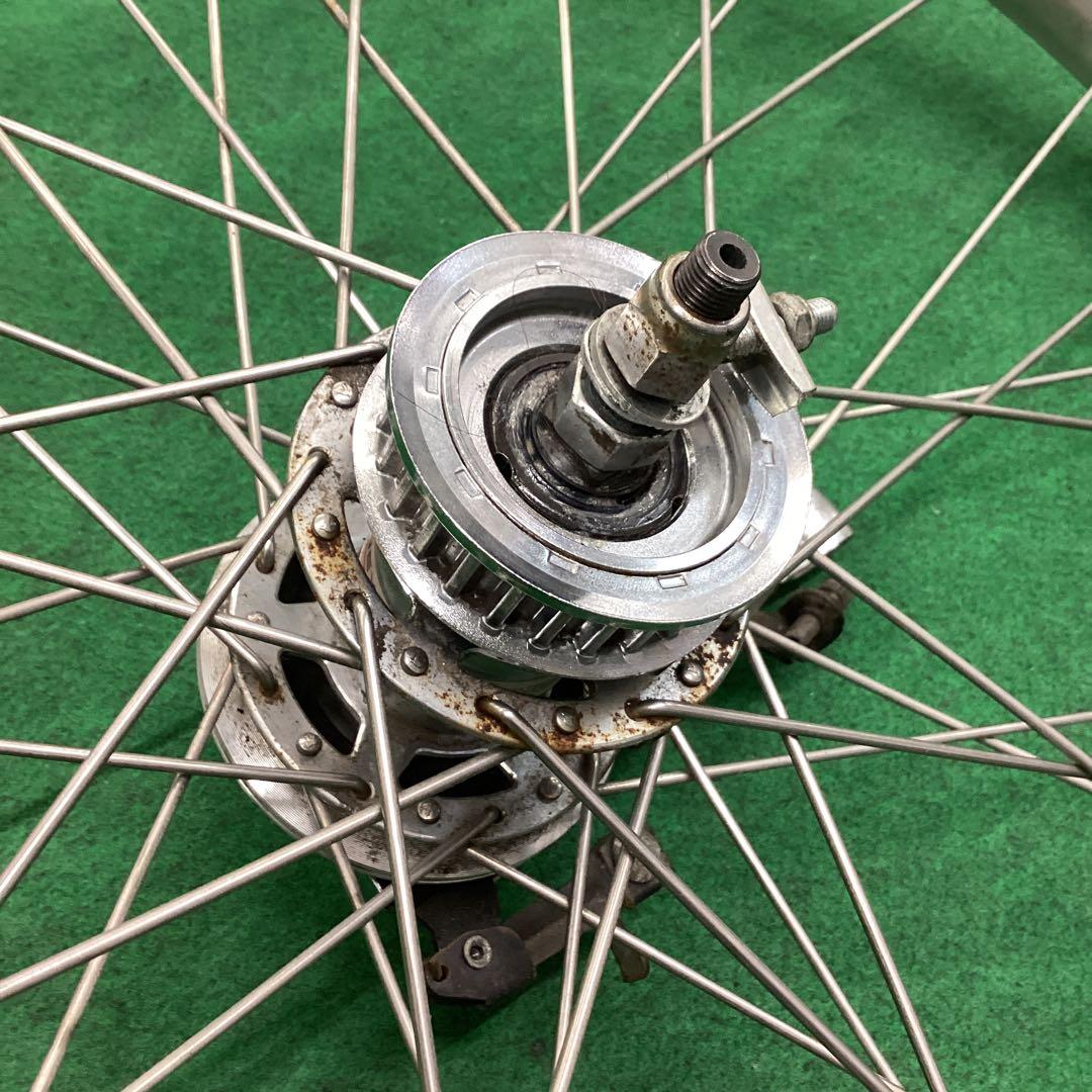 ステンレスリム&スポーク　後輪　27x1-3/8 タイヤ付　内装3段　ベルト仕様