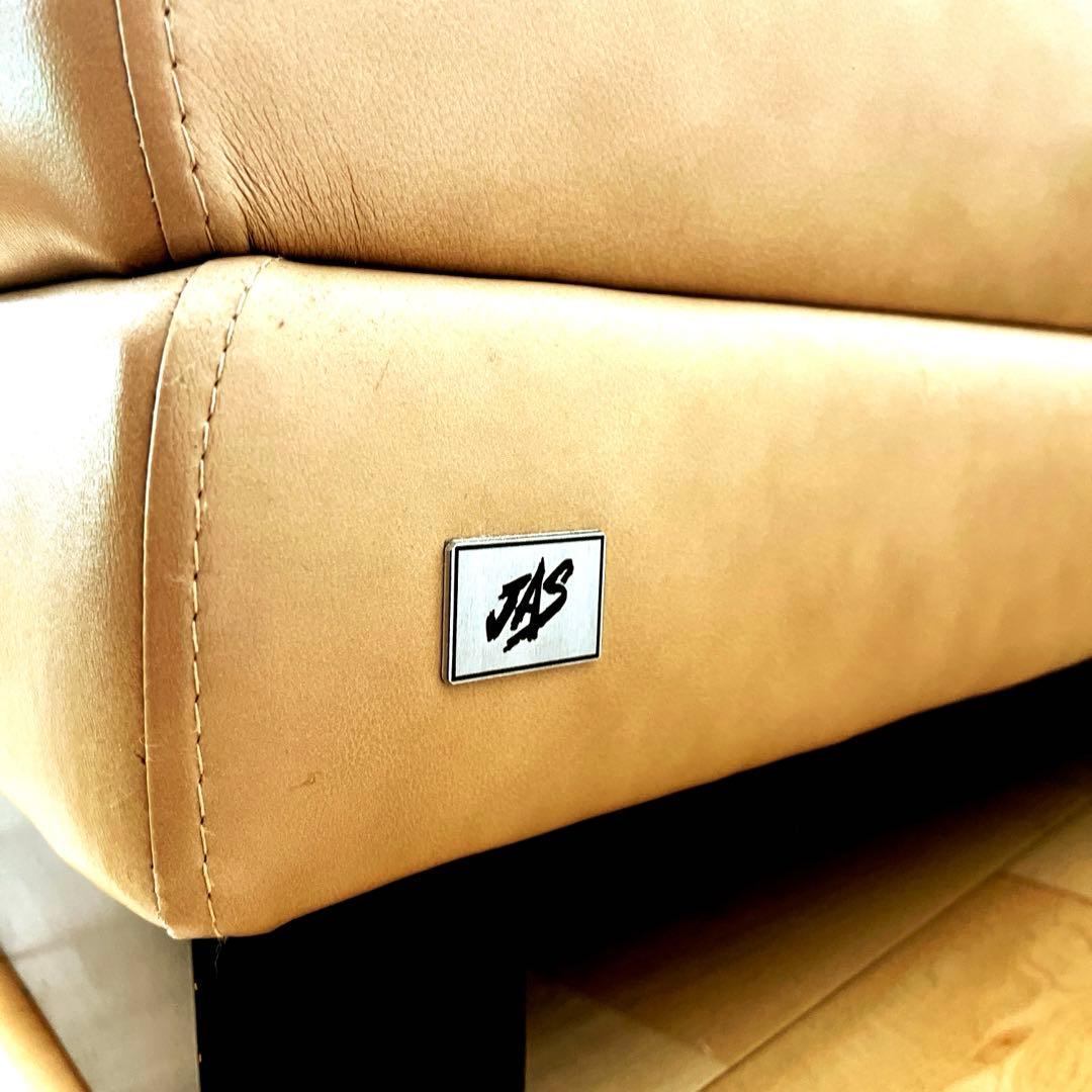 イタリア製本革仕様 L字型高級ソファー ベージュ