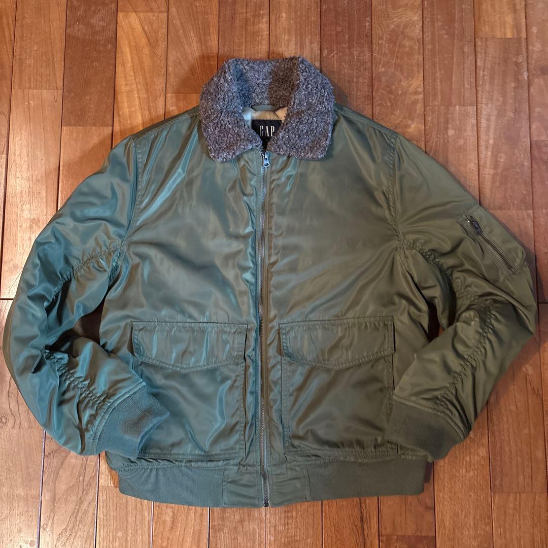 00s OLDGAP B-15 フライトジャケット M 襟ボア 中綿キルティング