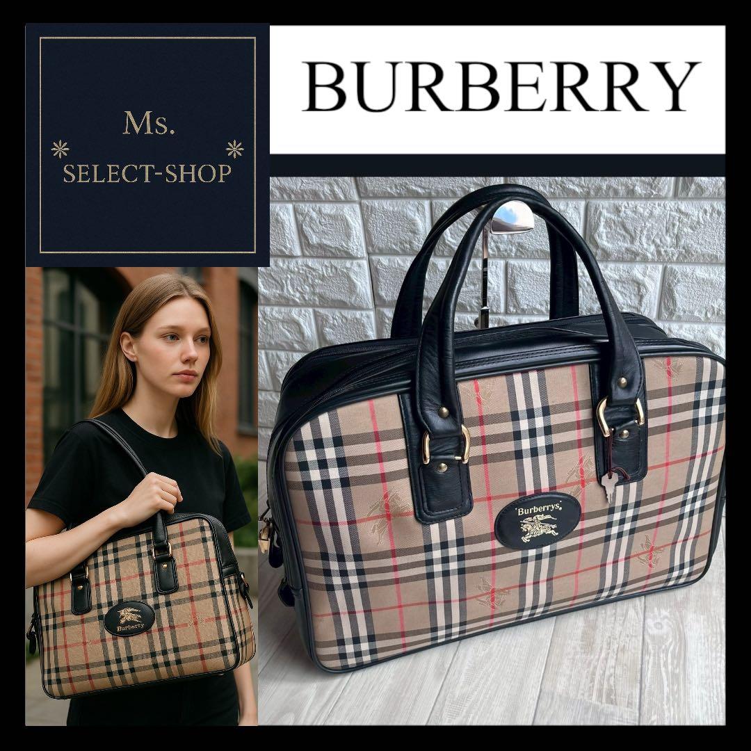 ⭐︎BURBERRY⭐︎ノバチェック ボストンバッグ 大容量 ヴィンテージ 中古・古着通販】Burberry's (バーバリー) ノバチェック ボストン