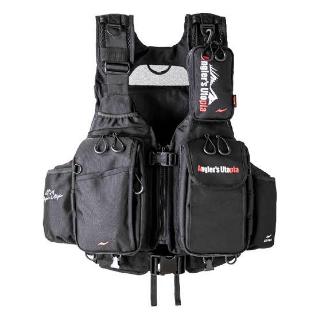 アピア(APIA) アングラーズサポートベスト Ver.4 ブラック ANGLER'S SUPPORT VEST Ver.4 | 装備 | APIA