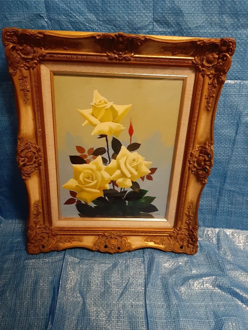 今泉一郎 油彩画 花 バラ 薔薇 油絵
