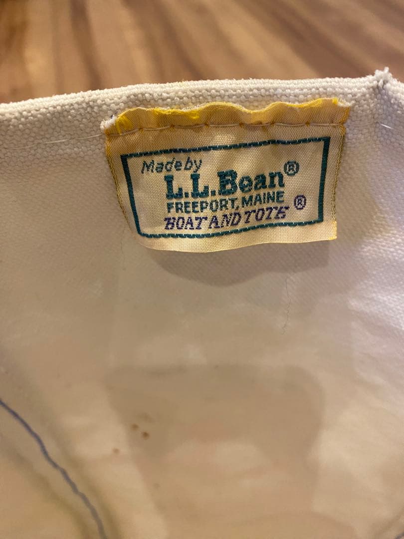 80s エルエルビーン トートバッグ 2色タグ ネイビー フェード L 襤褸