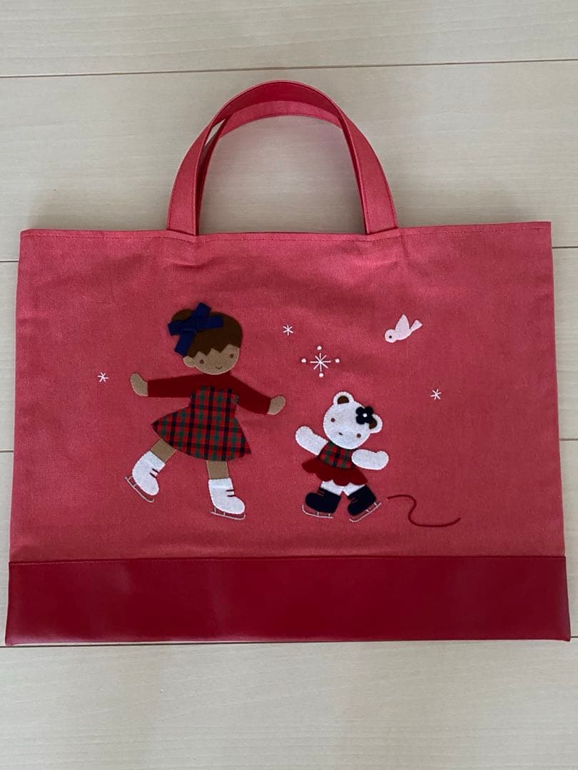 ファミリア familiar デニムバッグ 赤 スケート - メルカリ