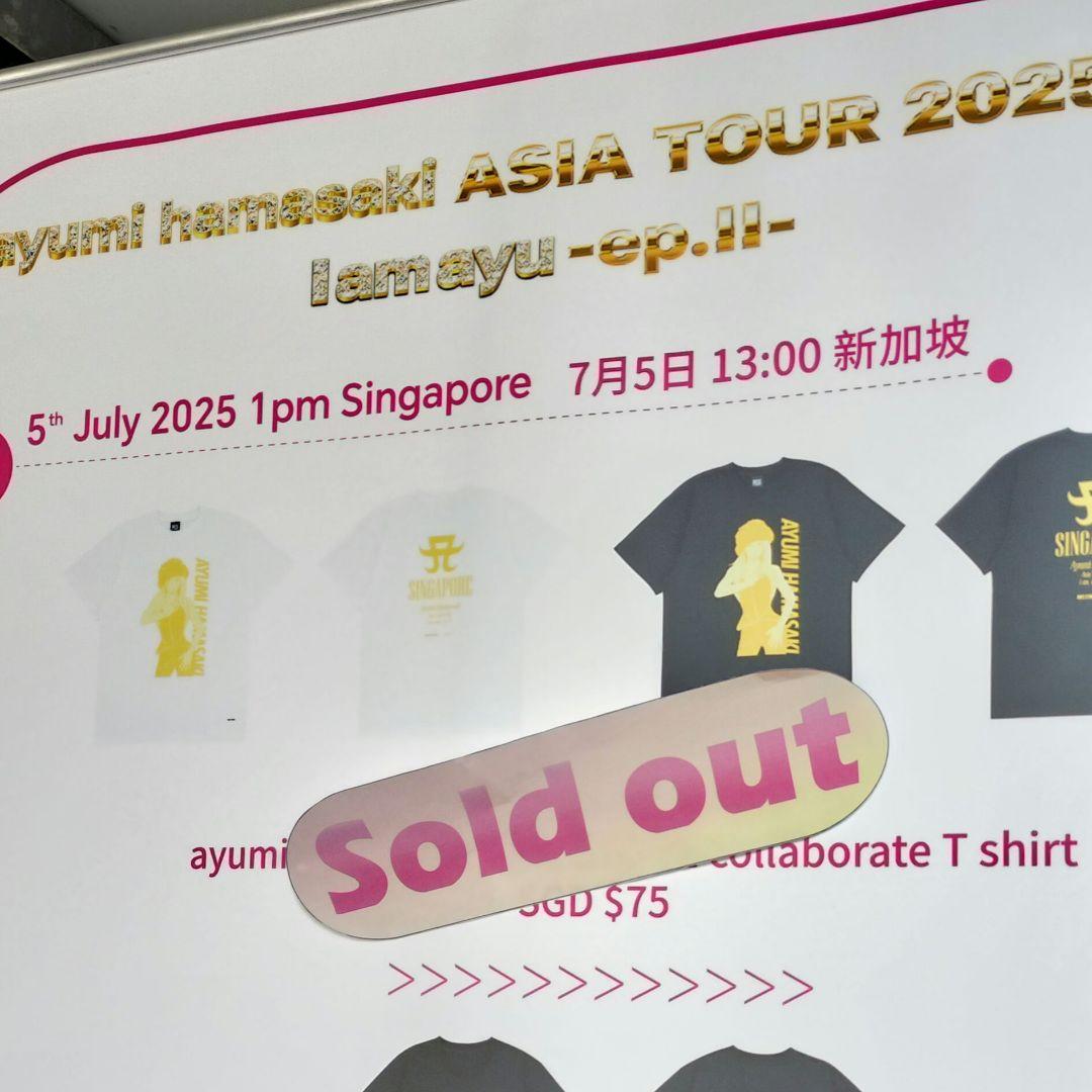 浜崎あゆみ ASIATOUR 2025 Tシャツ白 S シンガポール 新品 公式