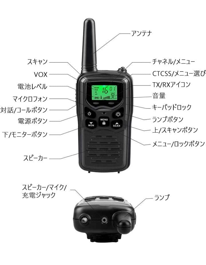 お得‼️トランシーバー 無線機 免許不要 災害・地震 緊急対応 4台