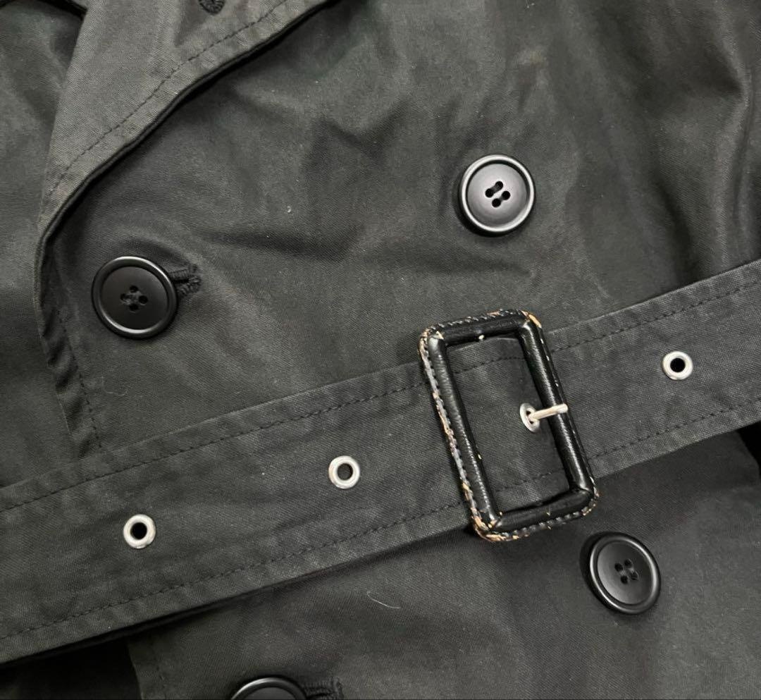 ジョンローレンスサリバン ダブルトレンチコート オイルドコットン