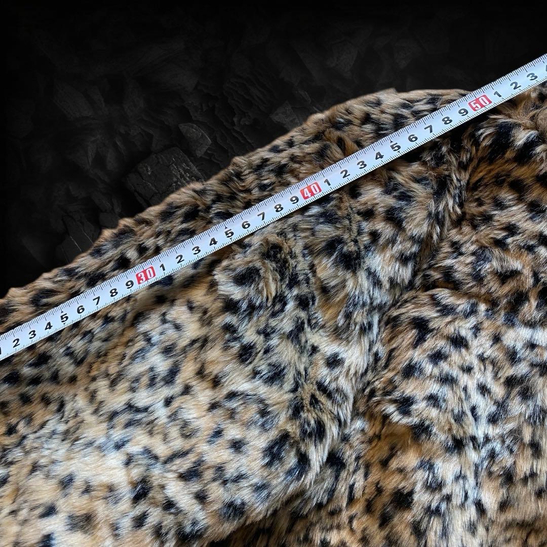 平成ギャル 豹柄 ファージャケット 短丈 グランジY2Kレオパードファー