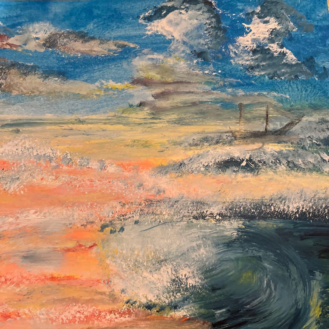 水彩画 風景画 抽象的27✖️24 - メルカリ