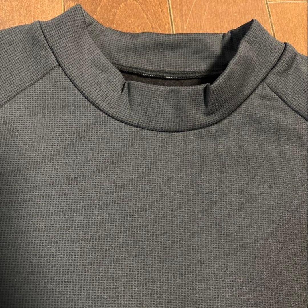 パーリーゲイツPGGストレッチダンボール裏起毛モックネックブラック