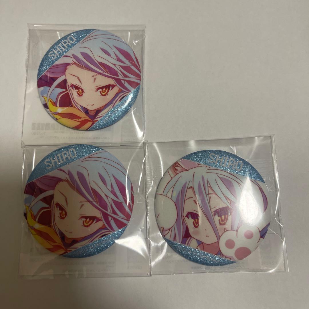 ノーゲームノーライフ くじメイト グリッター缶バッジ 白 - メルカリ