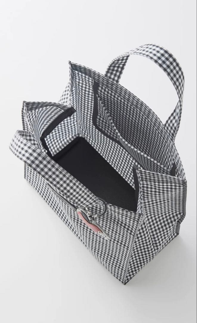 ファミリア ギンガムチェック トートバッグ ブラック 黒 新品 - メルカリ