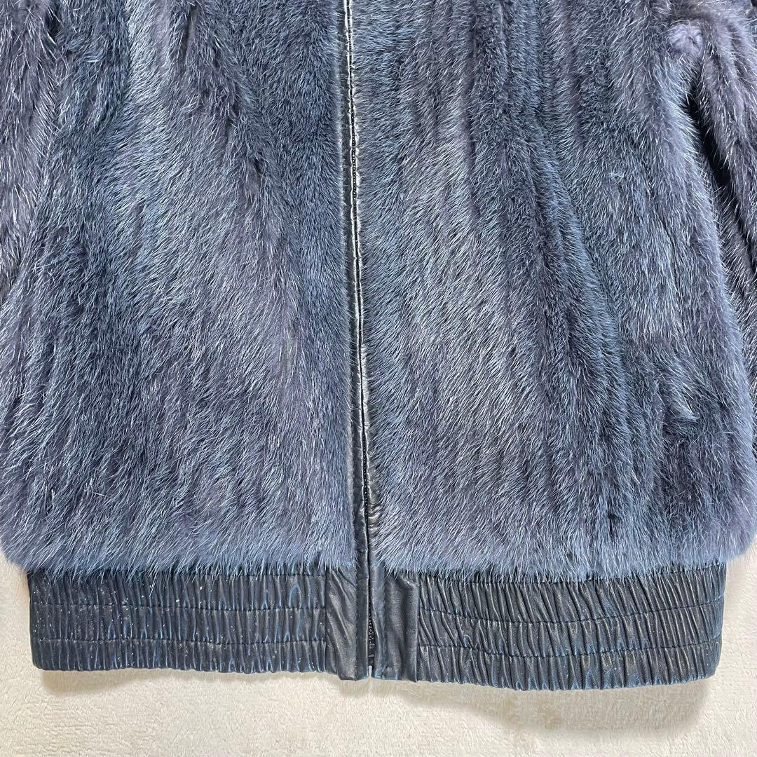 美品 SAGA MINK ジップアップ ブルゾン ジャケット スウィングトップ