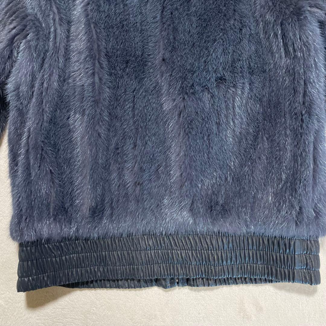 美品 SAGA MINK ジップアップ ブルゾン ジャケット スウィングトップ