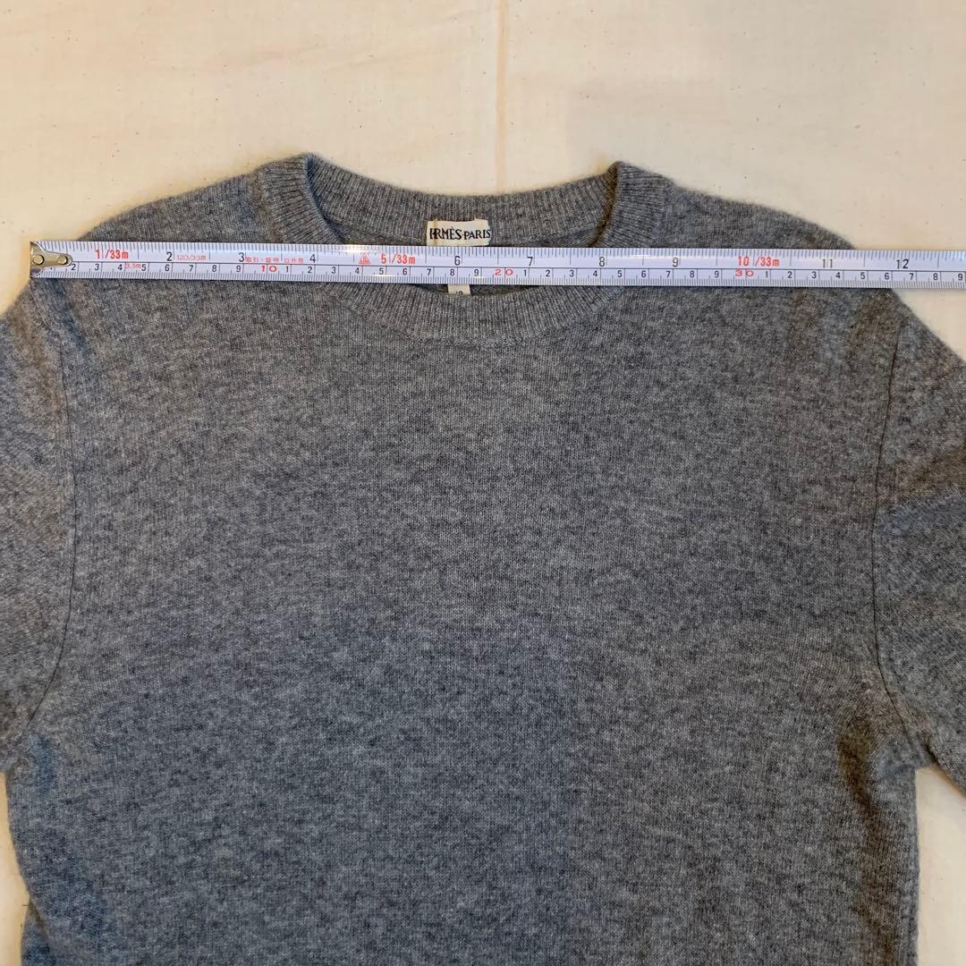 HERMESエルメス マルジェラ期クルーネックカシミヤグレー メランジ