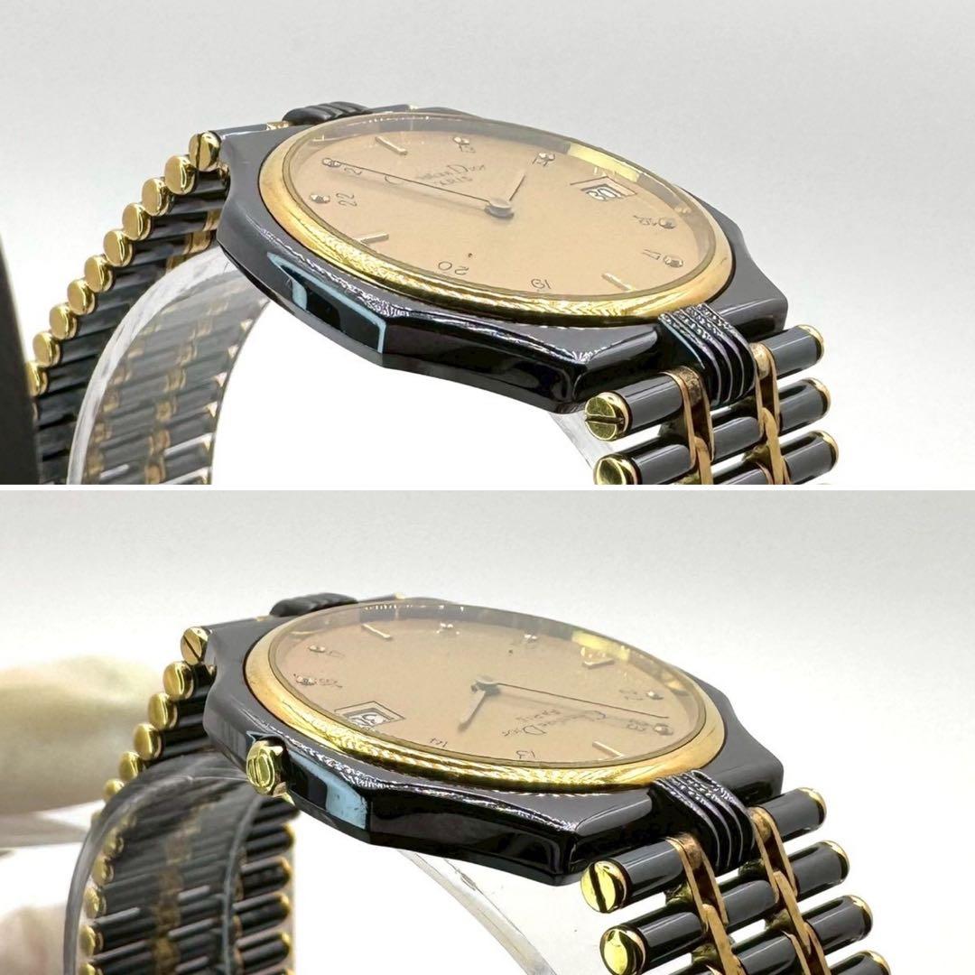 新品電池✨稼働 ディオール 45.25.01 ゴールド文字盤 デイト クォーツ