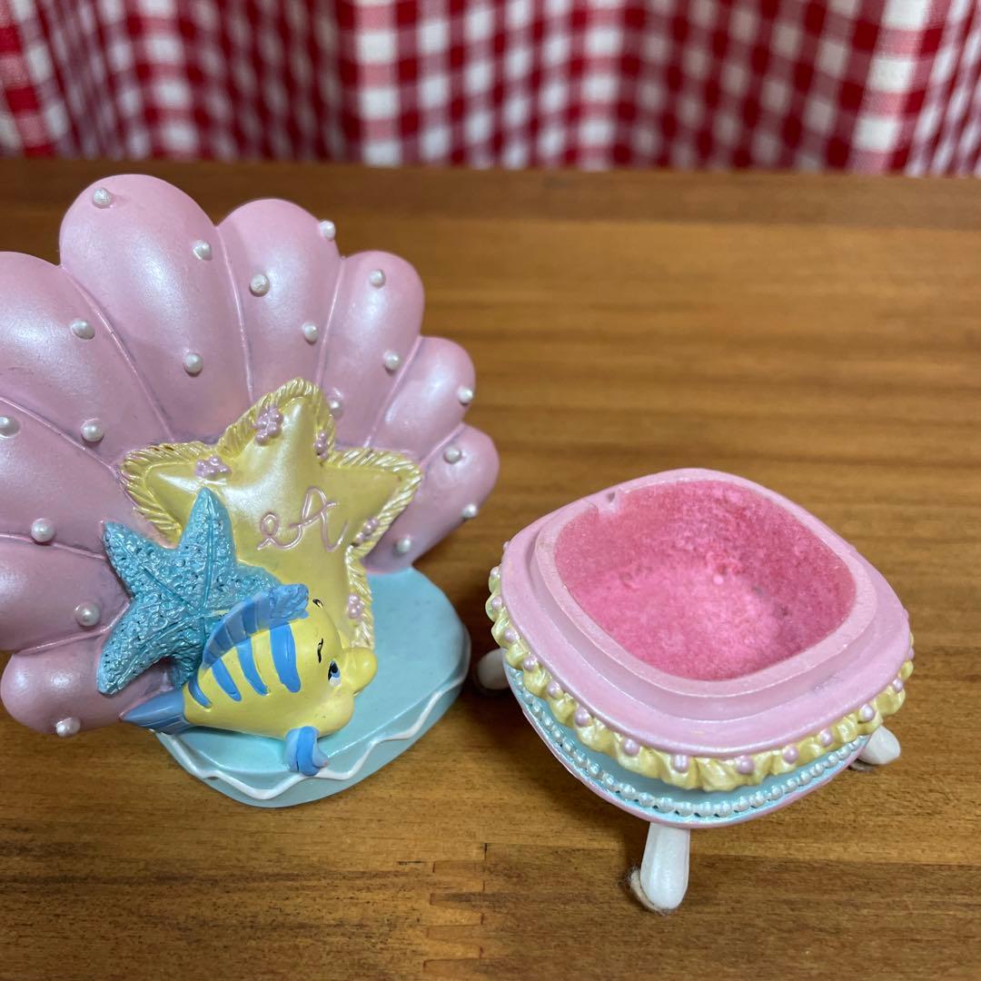 ディズニー　リトルマーメイド　アリエル　フランダー　ジュエリーケース 陶器製