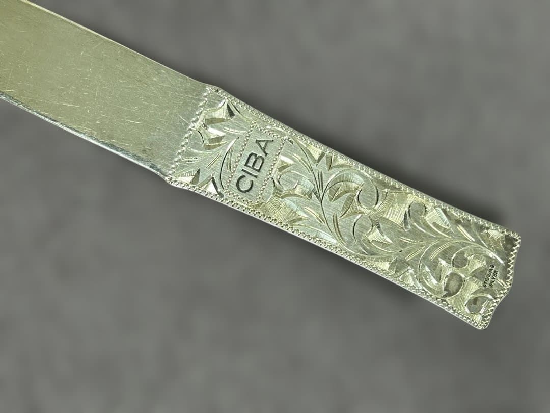 STERLING SILVER刻印 ペーパーナイフ 手彫 銀製 重量約23g - メルカリ