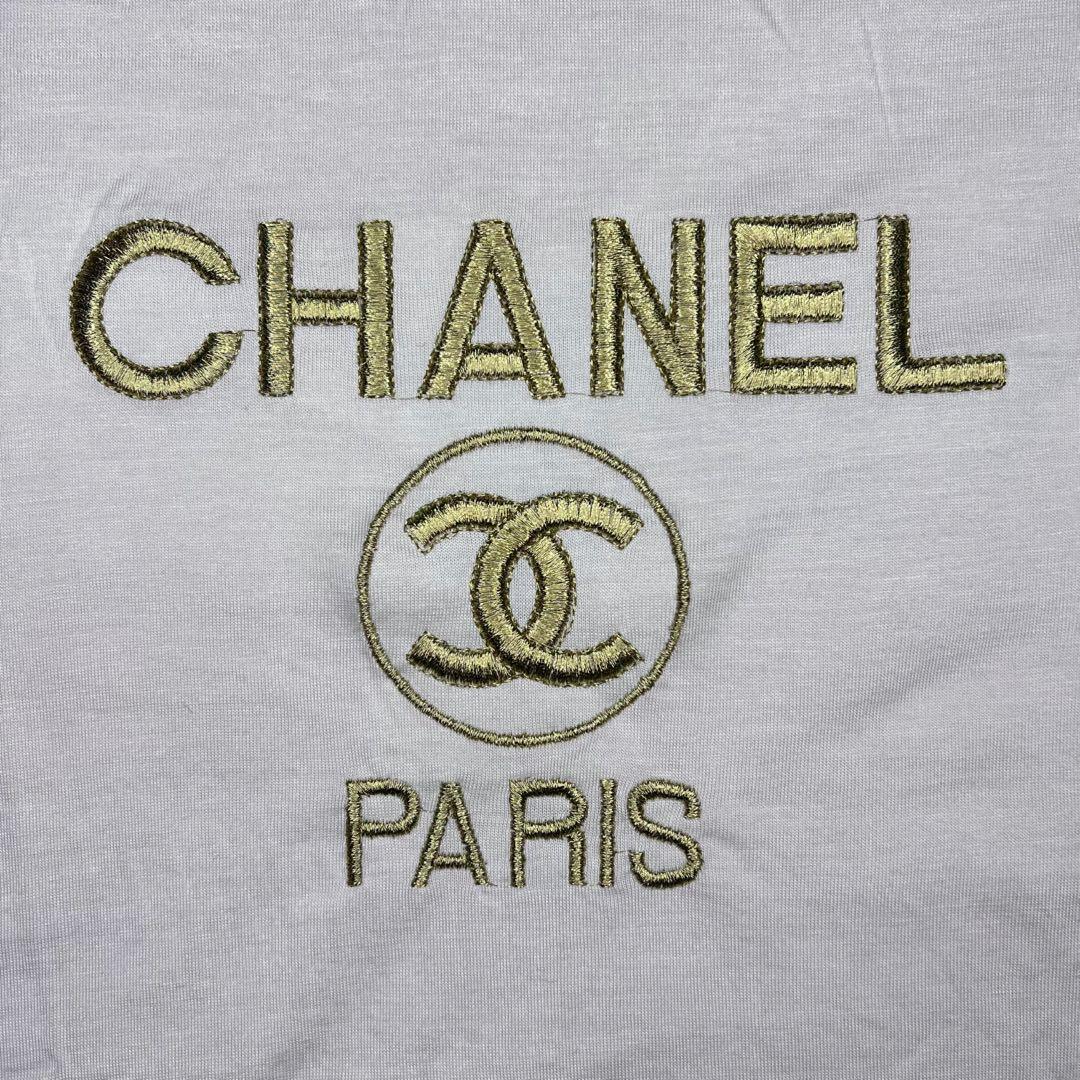 超希少】 CHANEL Tシャツ 90's 刺繍 ココマーク 金ロゴ - メルカリ