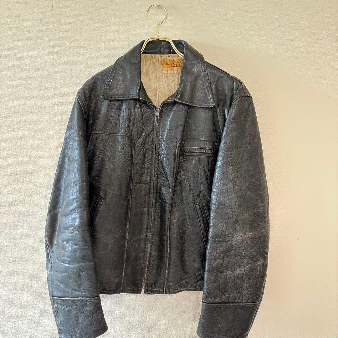 〈U.S.A 製50s 希少馬革レザージャケット〉1950年代名門PENNY'S New arrival!→Thank you, Sold out. 50s Penney's twostar motorcycle