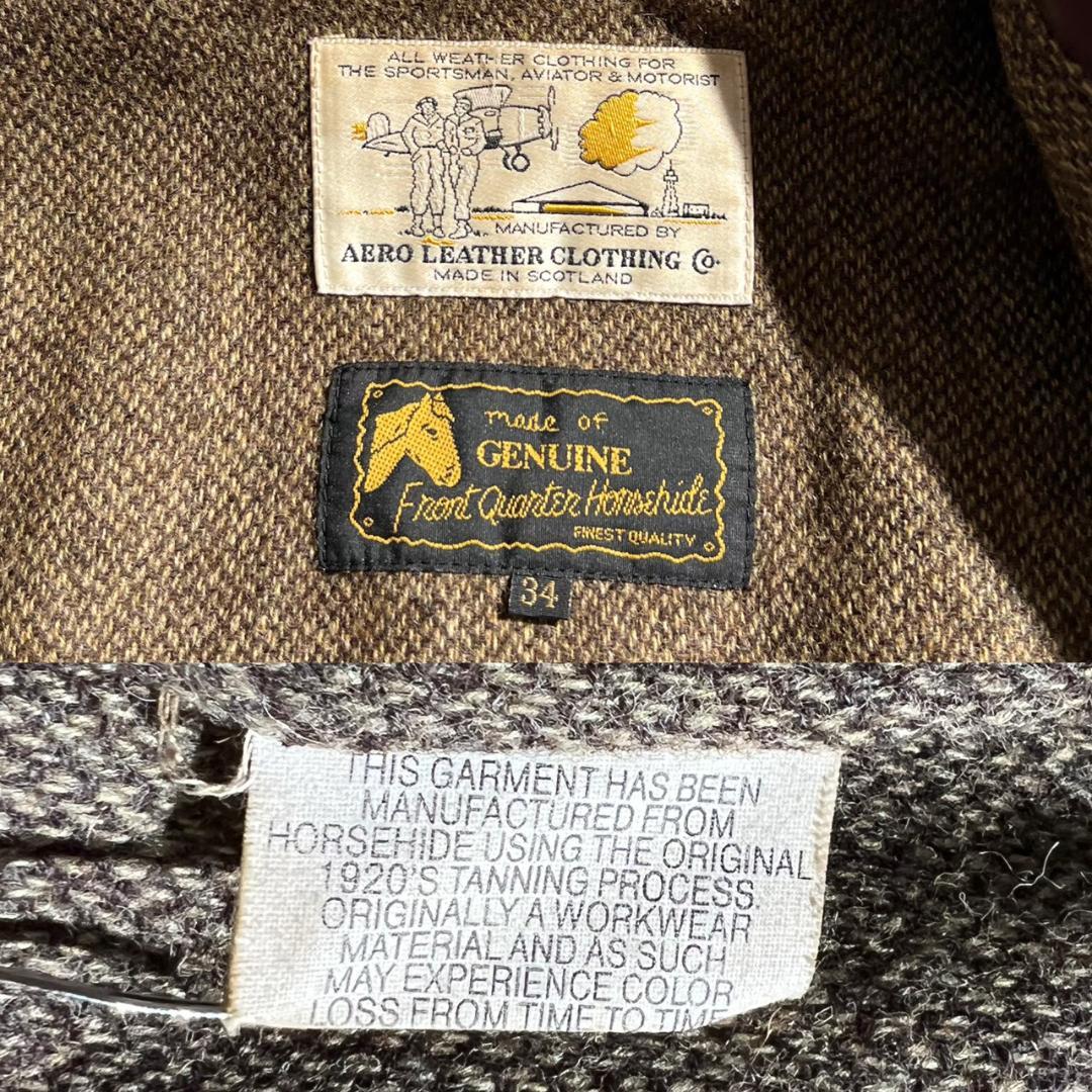 希少80s エアロレザー ハイウェイマン 馬革 ホースハイド FQHH 茶色