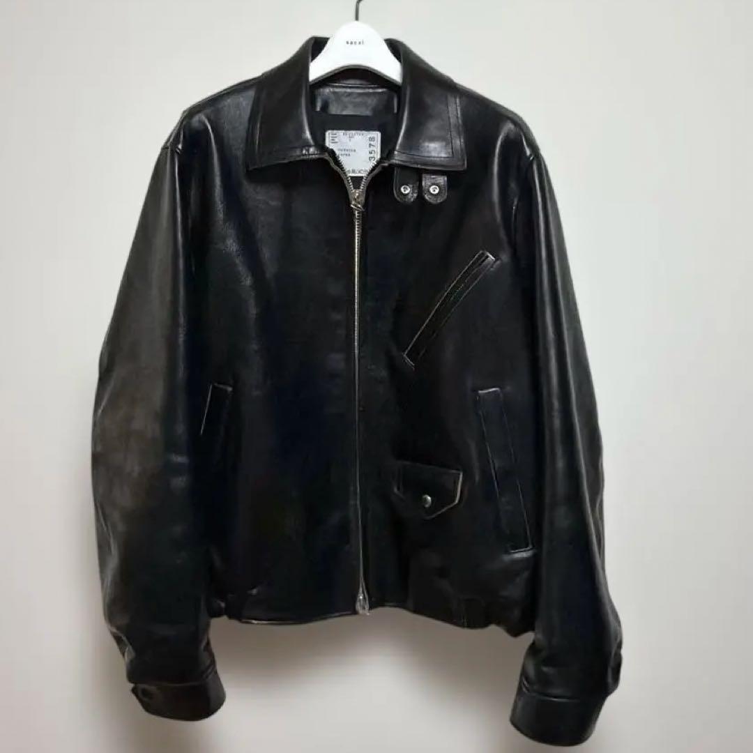 サイズ3 sacai 25ss レザージャケットL leather jacket - メルカリ