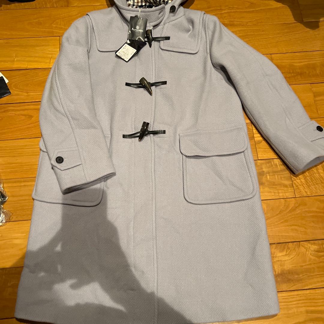 新品未使用☆アクアスキュータム13号グレー ダッフルコート トグルボタン付き WINSTONE ダッフルコート（MADE IN U.K.） （その他アウター