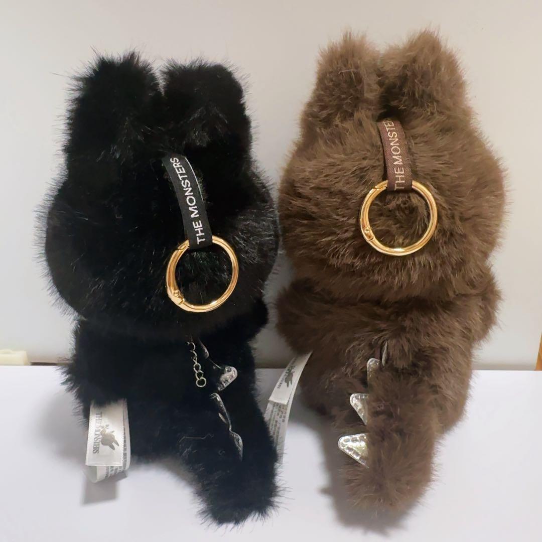 【海外限定】ジモモLABUBU 17Cm ぬいぐるみ 黑ブラウン2点セット