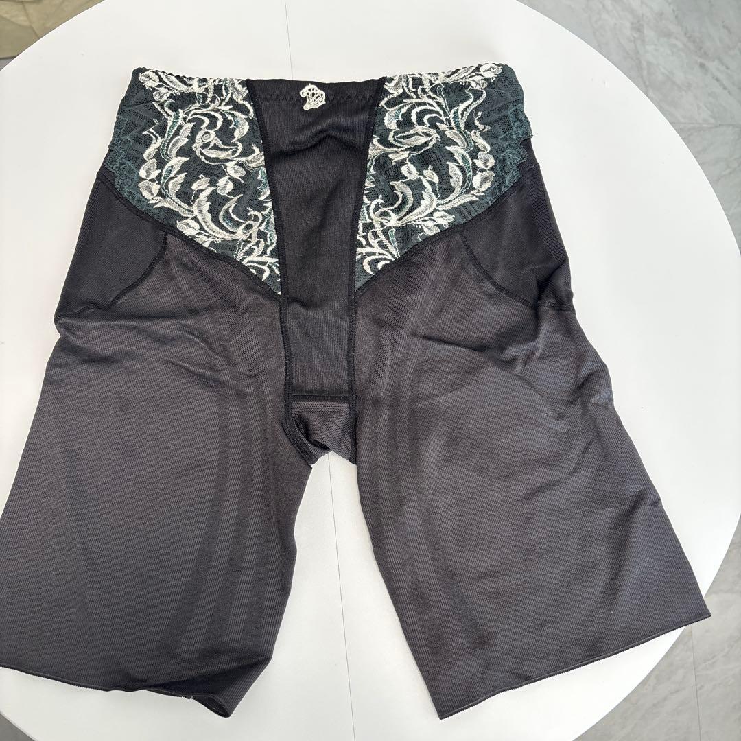 レース付き ブラック 骨盤ガードル M-64 tu-hacci（ツーハッチ） ショーツ 骨盤ガードル 「ミドル丈/ロング丈