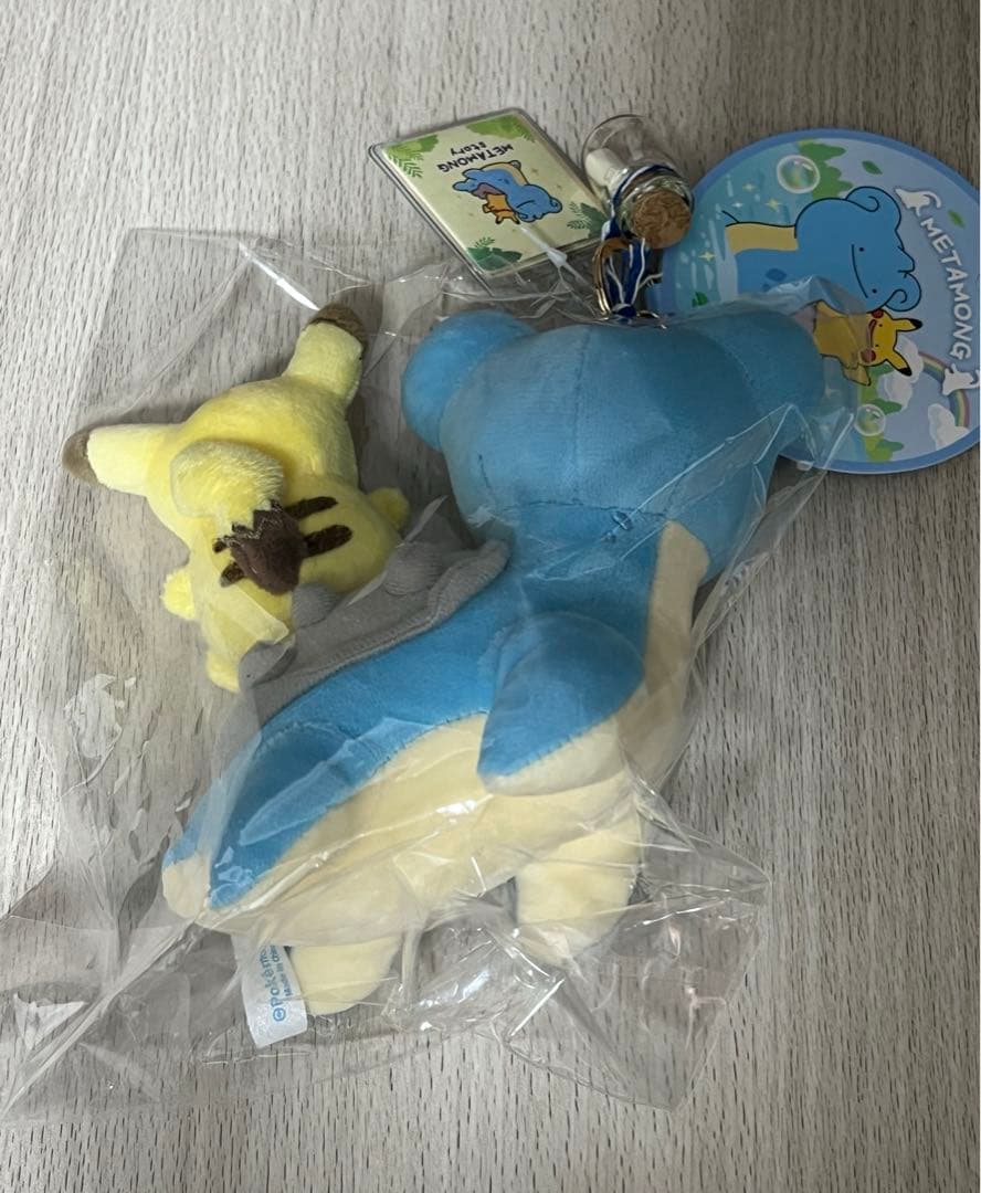 韓国 限定 ポケモン メタモン マスコットキーホルダー＆ぬいぐるみ セット 2個