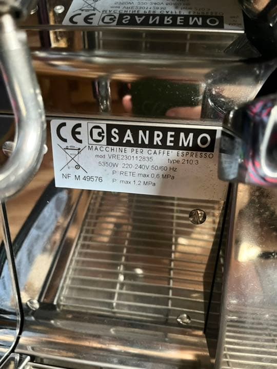 エスプレッソマシン サンレモ Verona SAP-SED-TCS-SED - メルカリ