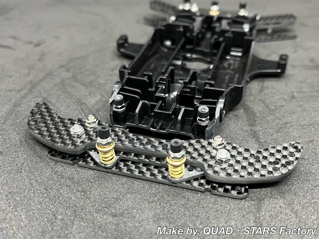 【ミニ四駆・MA用】2軸ATリジットバンパー＋1軸リヤアンカー　フルカーボン