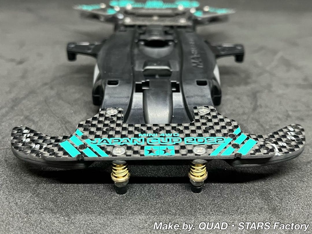 【ミニ四駆・MA用】2軸ATリジットバンパー＋1軸リヤアンカー　フルカーボン