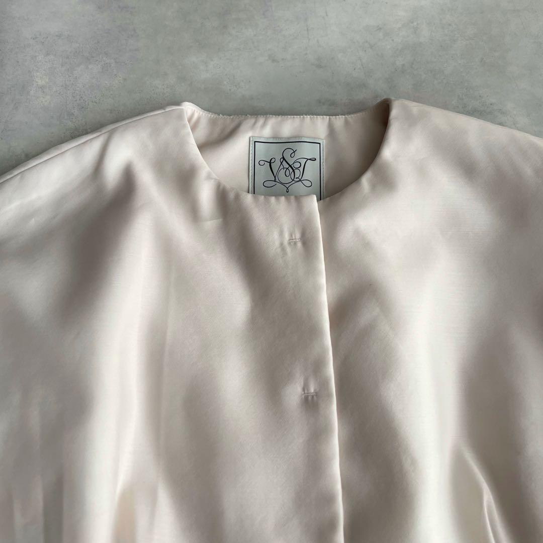 セブンテンバイミホカワヒト シアーオーガンジーコート ライトピンク