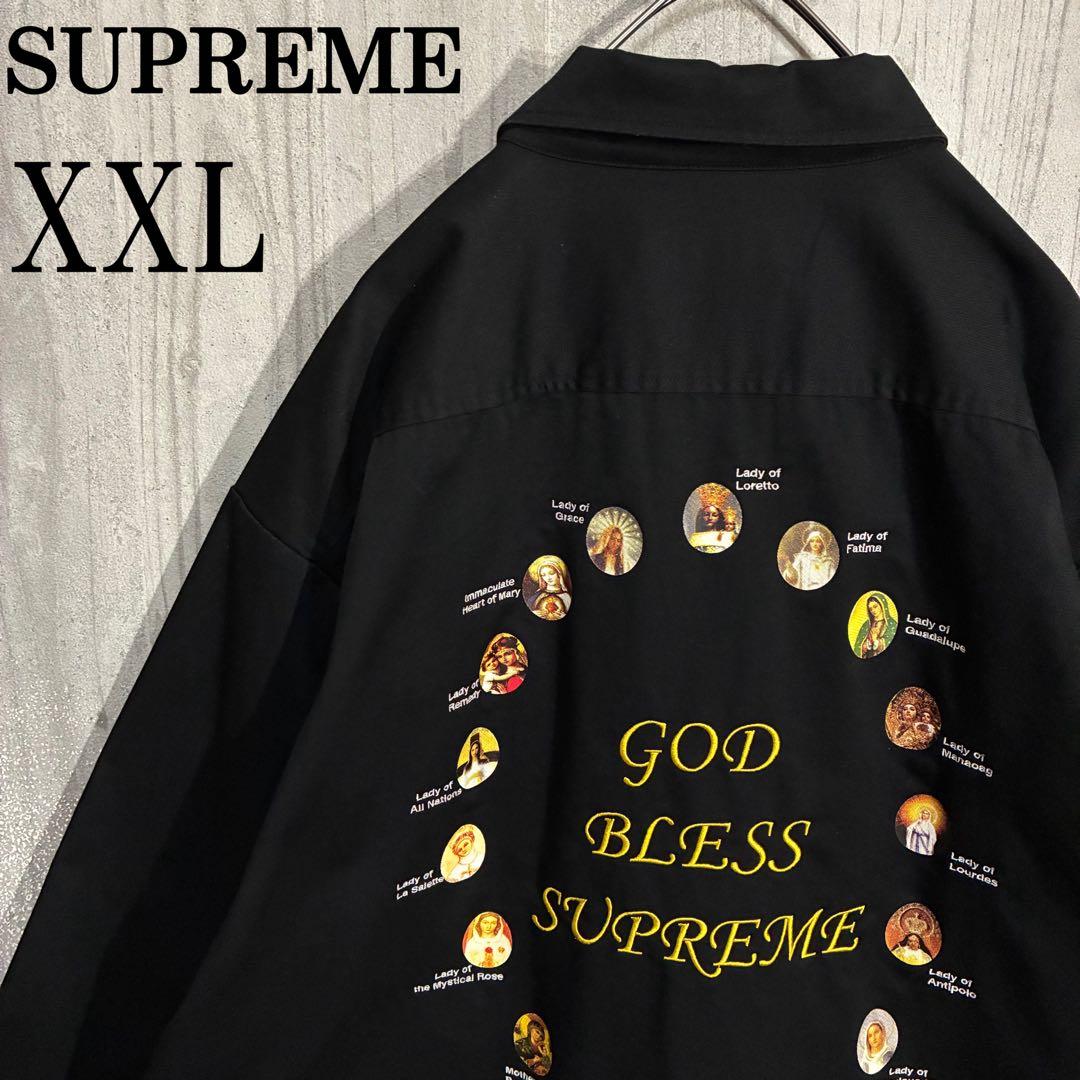 【希少サイズ】シュプリーム　女神ロゴ　ワークシャツ　XXL SS24 Supreme Our Lady Work Shirt シュプリーム ワーク シャツ