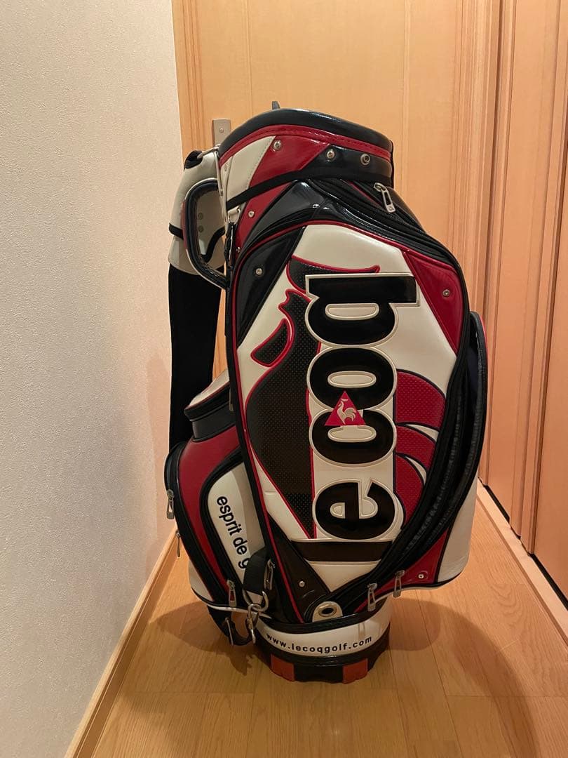 le coq sportif キャディバッグ ホワイト/レッド/ブラック le coq sportif（ルコックスポルティフ） キャディバッグ メンズ