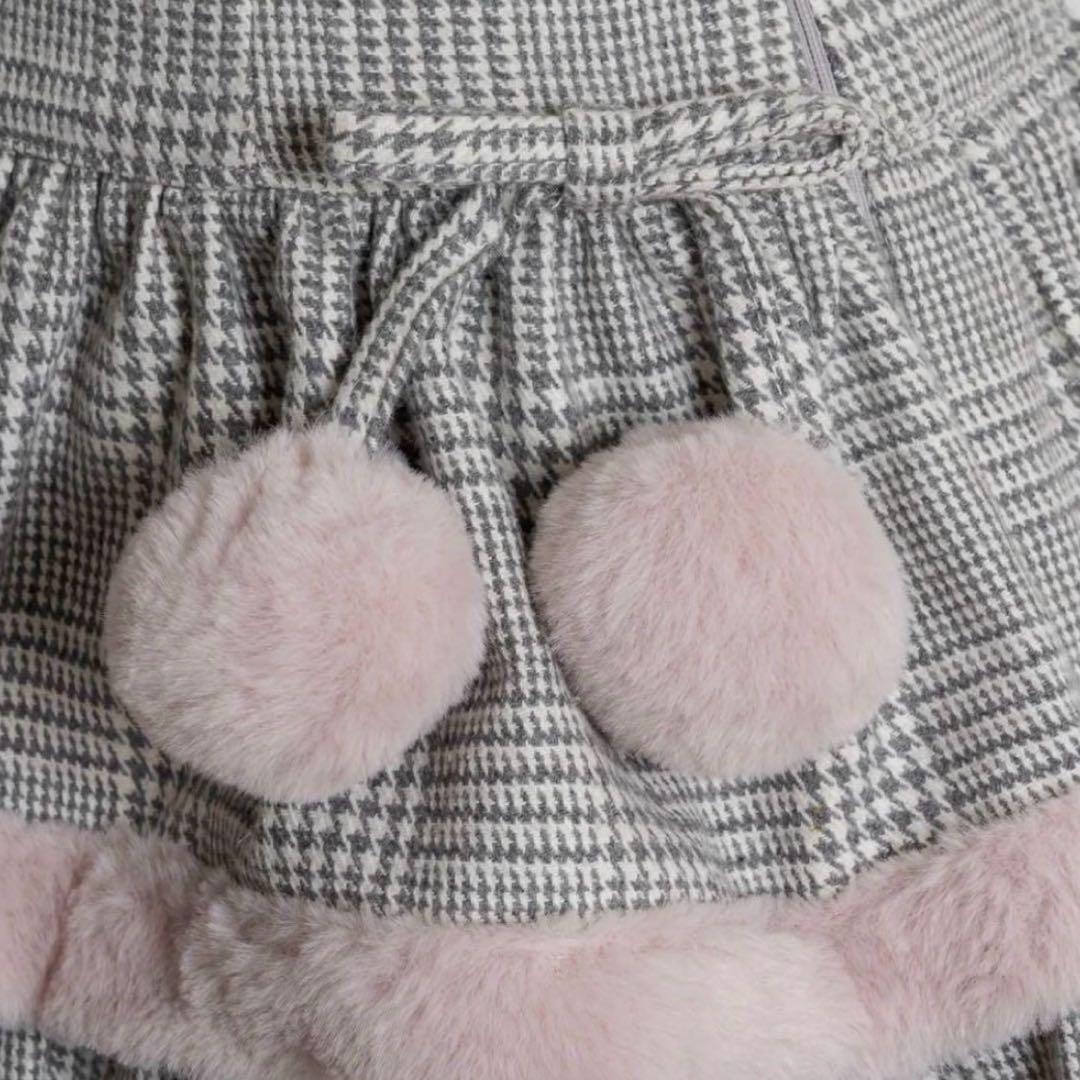 pium ぴうむ 正規品 ファー付きティアードミニスカート - メルカリ