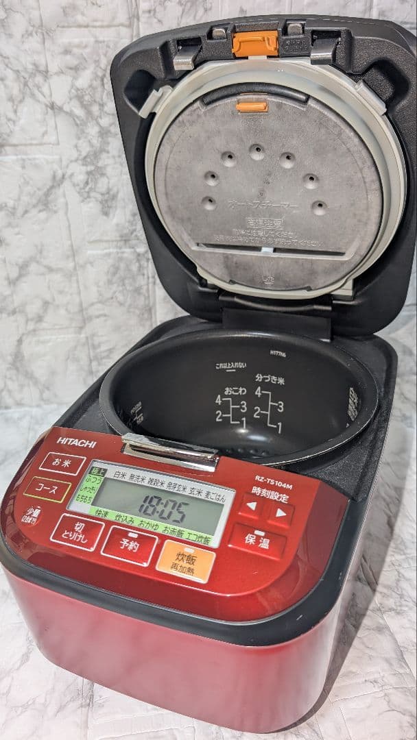HITACHI RZ-TS104M 炊飯器 赤 - メルカリ