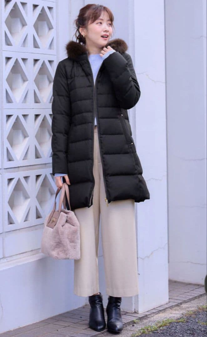 極美品】Size3 リッチファーフードロング ダウン 定価29,900円 - メルカリ