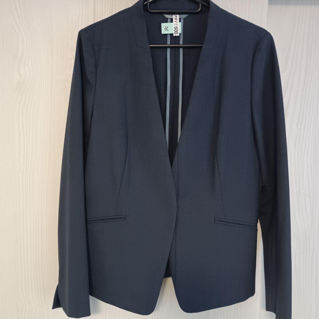 グリーンラベルリラクシング パンツスーツ ネイビー 38 ノーカラー